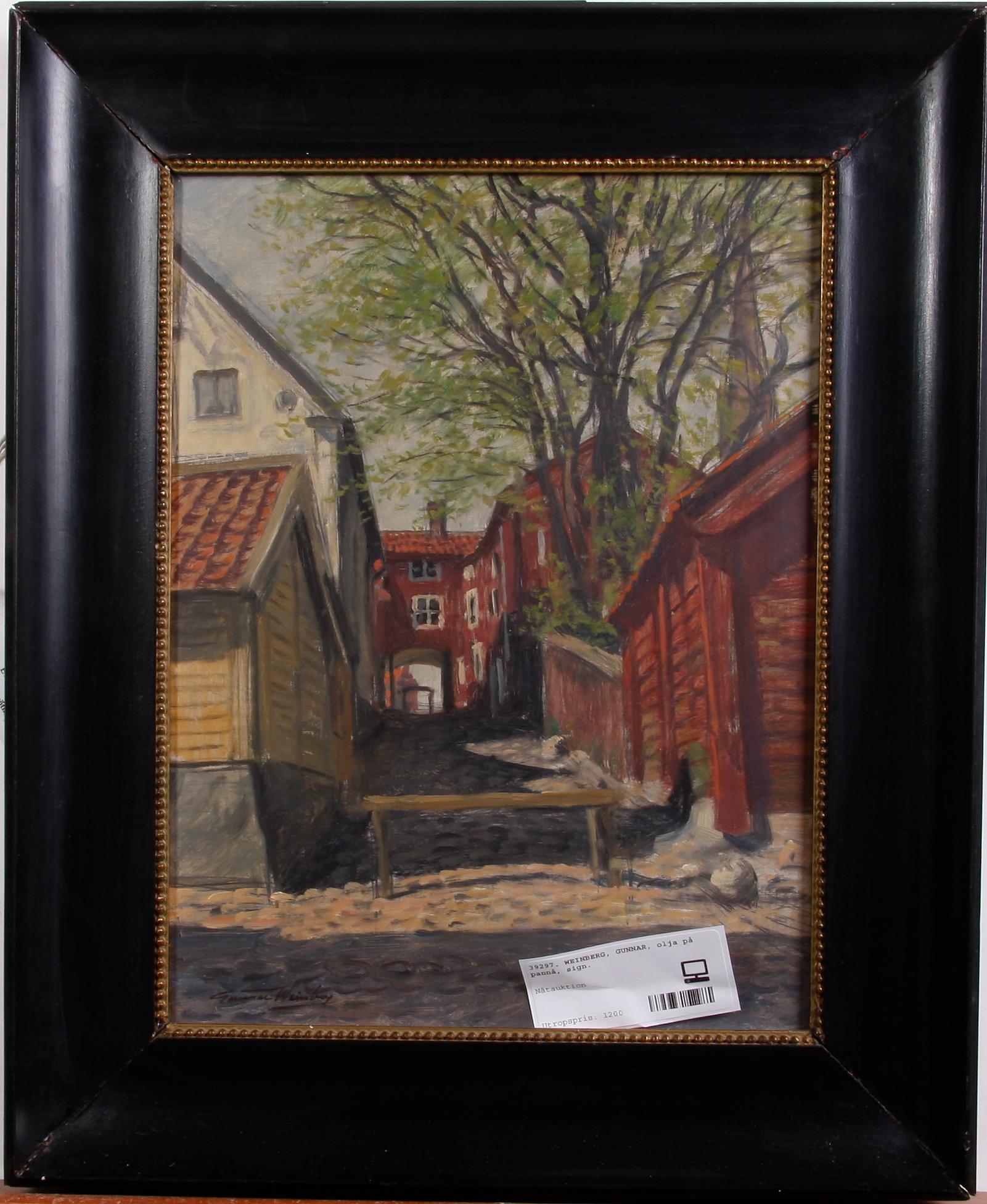 WEINBERG, GUNNAR, olja på pannå, sign.
