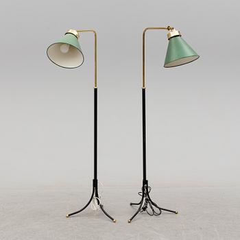 A pair of model 1842/2 floor lights by Josef Frank for Firma Svenskt Tenn, second half of the 20th century.