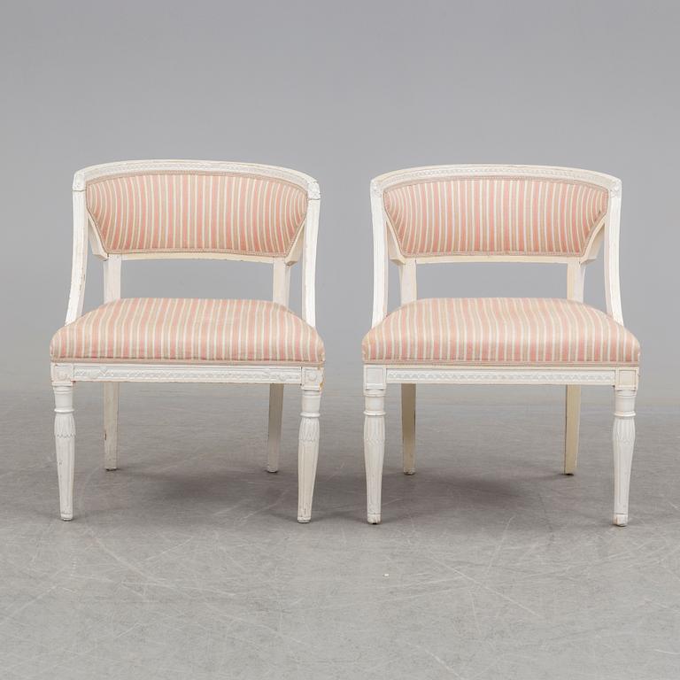 TWO ARMCHAIRS, 19th and 20th century.