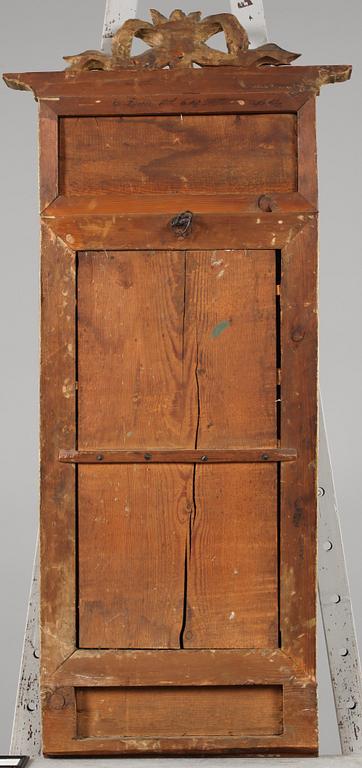 SPEGEL, sengustaviansk, signerad G. Lindberg och märkt  med Stockholms hallstämpel 180?.