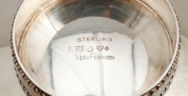 SKÅL, silver, Vera Ferngren, GAB, Stockholm 1966. Vikt ca 165 g.
