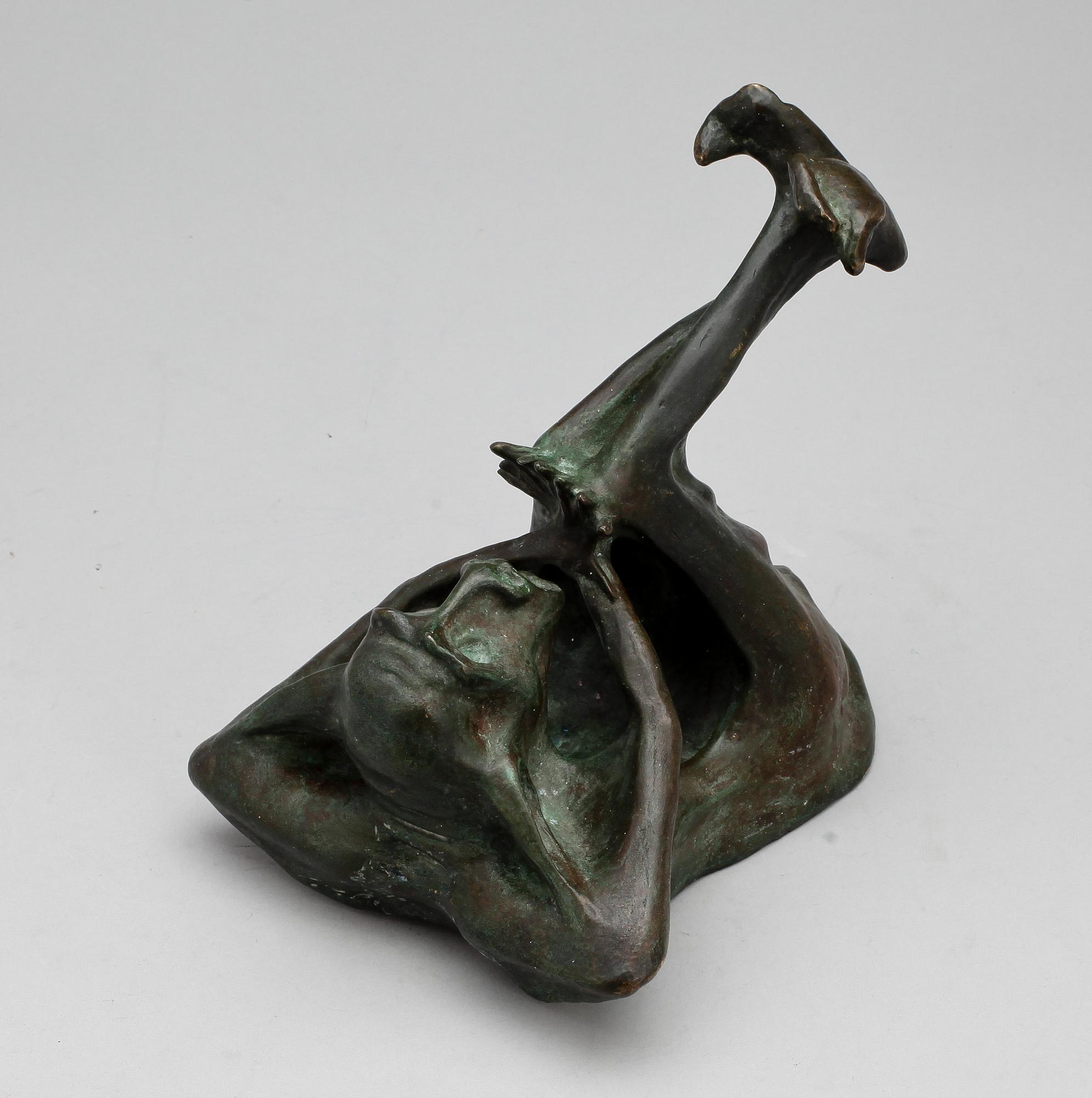 DAVID EDSTRÖM, skulptur, brons, sign D.E.