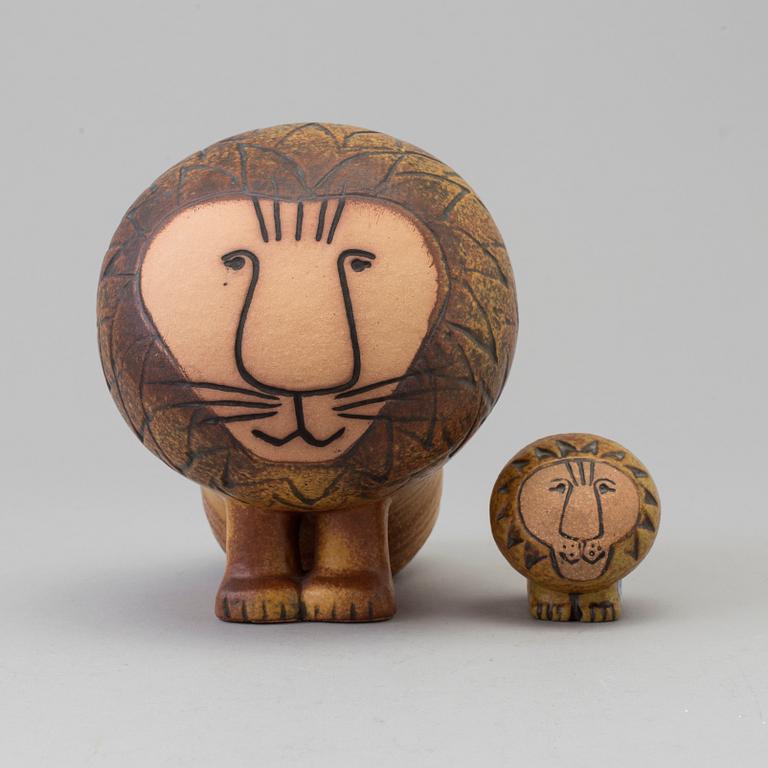 LISA LARSON, figurer, 2 st, stengods, Gustavsberg.