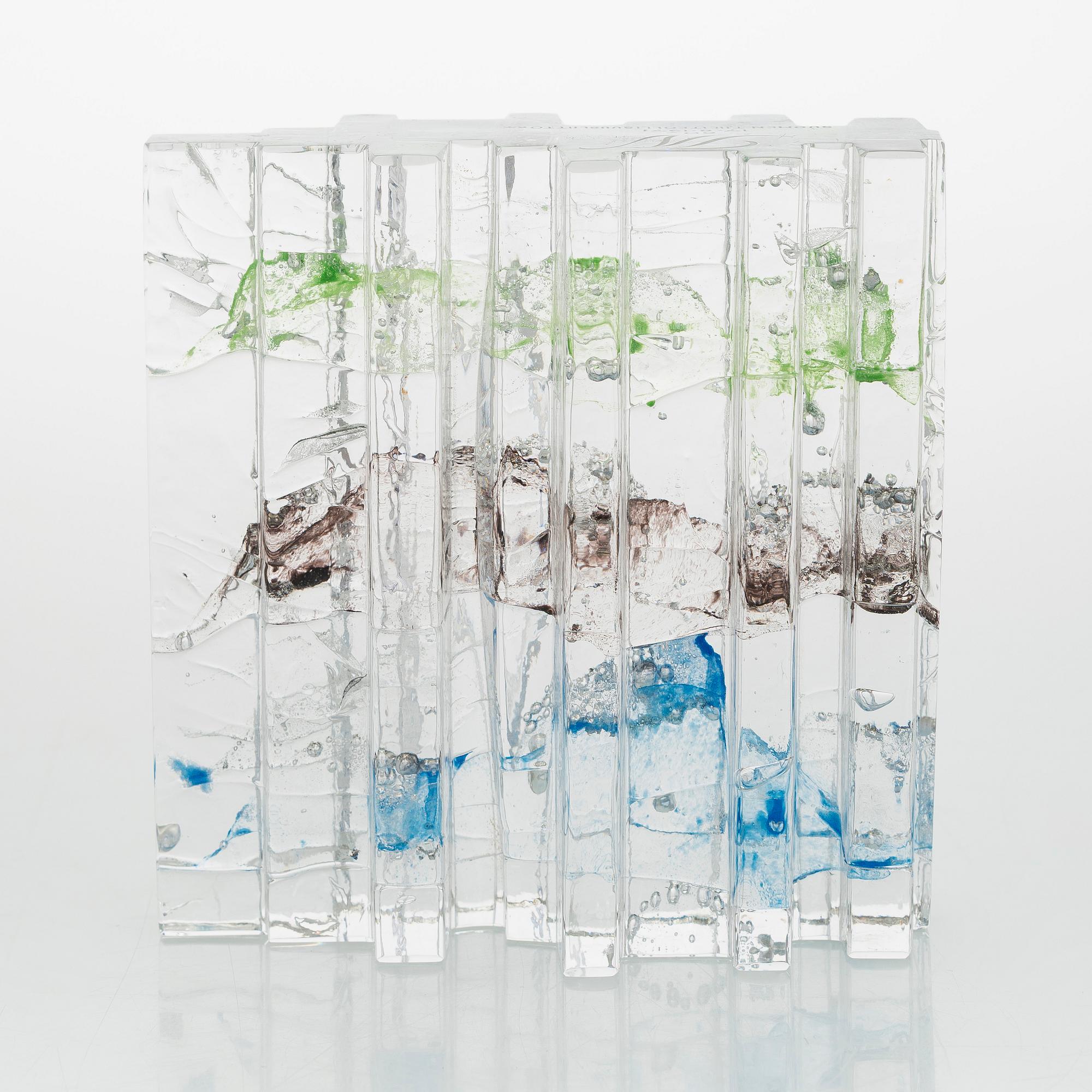 Helena Tynell, lasiveistos, "Metsä", signeerattu Helena Tynell Riihimäen Lasi Oy.