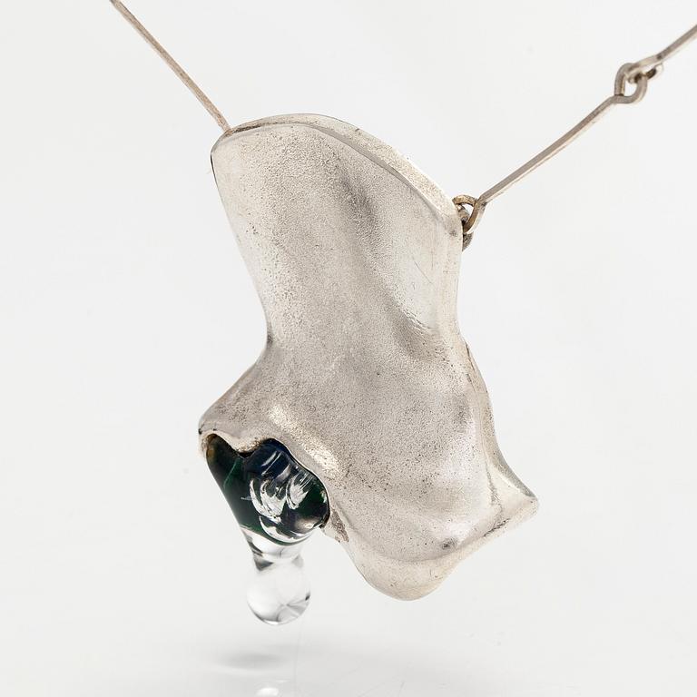 Björn Weckström, collier, "Creature No 5", silver och akryl. Lapponia 1972.