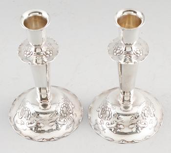 LJUSSTAKAR, 1 par, silver, GAB Stockholm 1928.