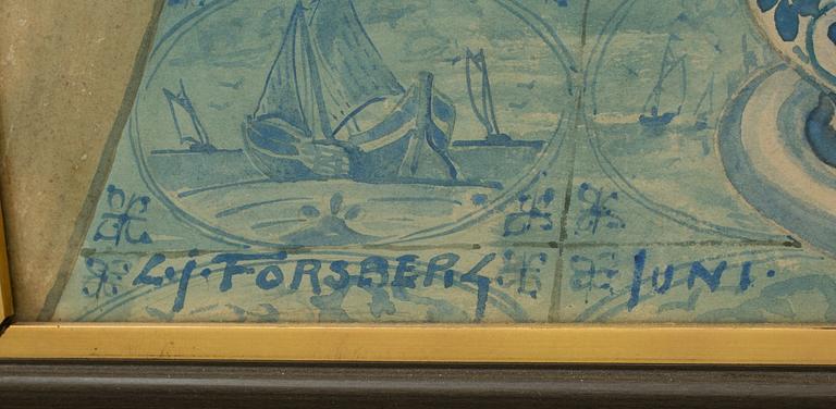 CARL JOHAN FORSBERG, akvarell, signerad och daterad XXII.