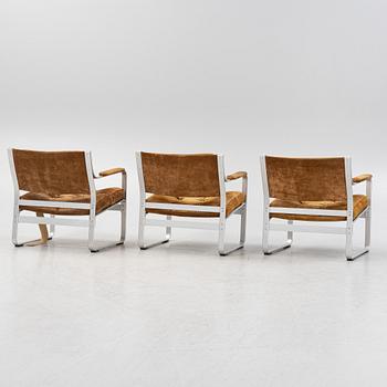 Karl Erik Ekselius, three armchairs, 'Mondo', JOC, Vetlanda.