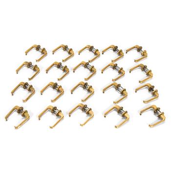 Ilmari Tapiovaara, twenty pairs of door handles, for Oy Excelsior Ab (EXO), Designed 1981.