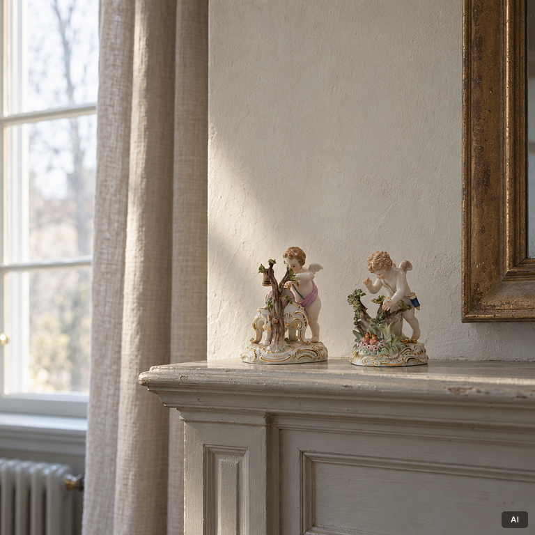 Meissen, Figuriner ett par, 1800-talets slut.