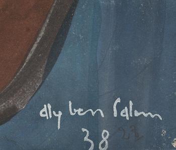 ALY BEN SALEM, akvarell, signerad och daterad 38.