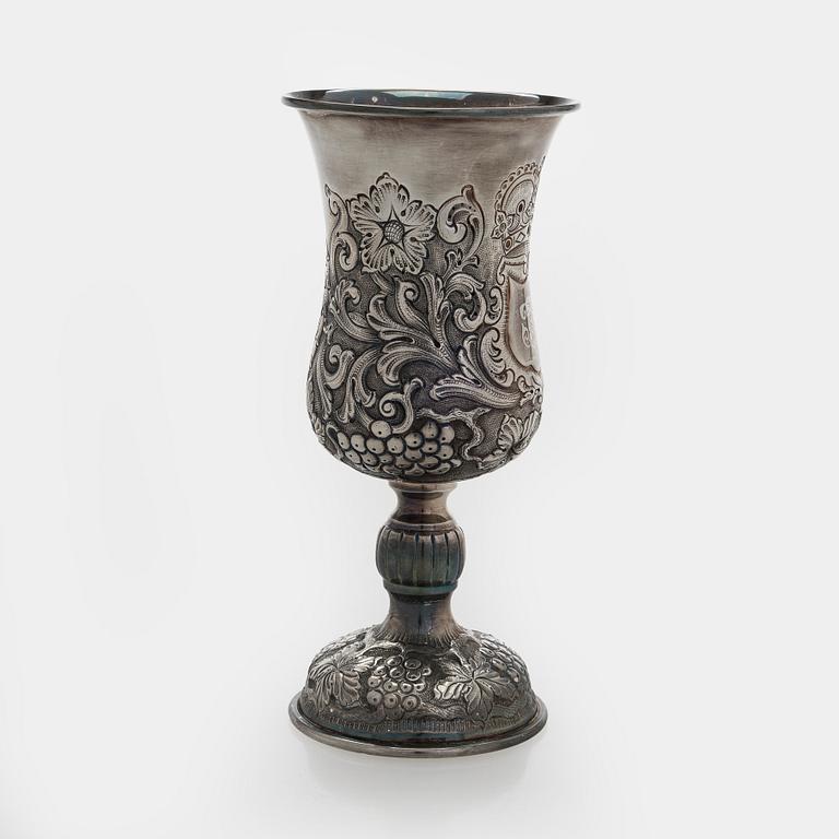 A footed silver beaker, Finnish control marks, Helsinki 1970.