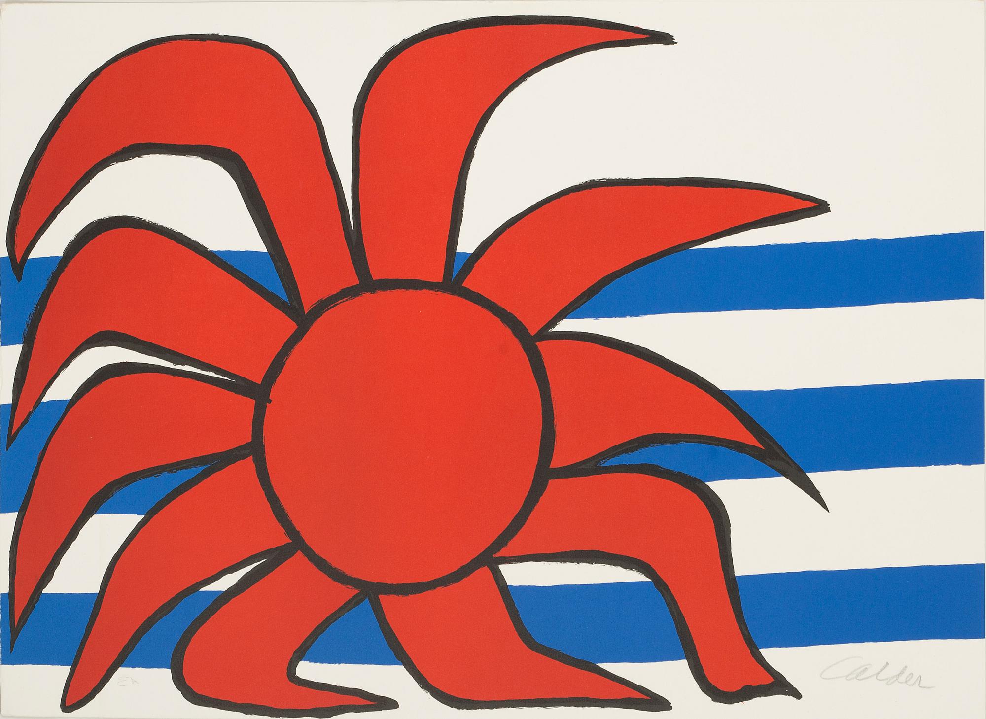 ALEXANDER CALDER, färglitografi, signerad EA-upplaga.