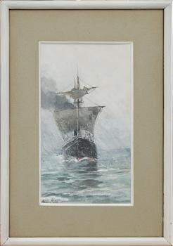 ANNA PALM DE ROSA, akvarell. Signerad.