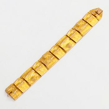 Björn Weckström, armband "Gyllene ström", 14K guld. Lapponia 1968.