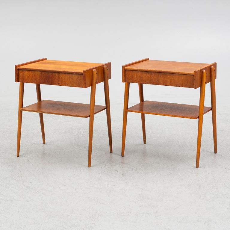 A pair of bedside tables, 1960's.