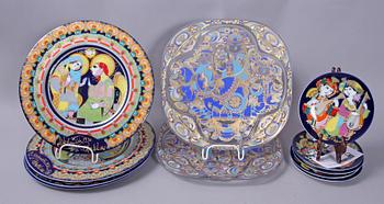 TALLRIKAR, 11 st, Björn Wiinblad, Rosenthal Sudio-Linie.