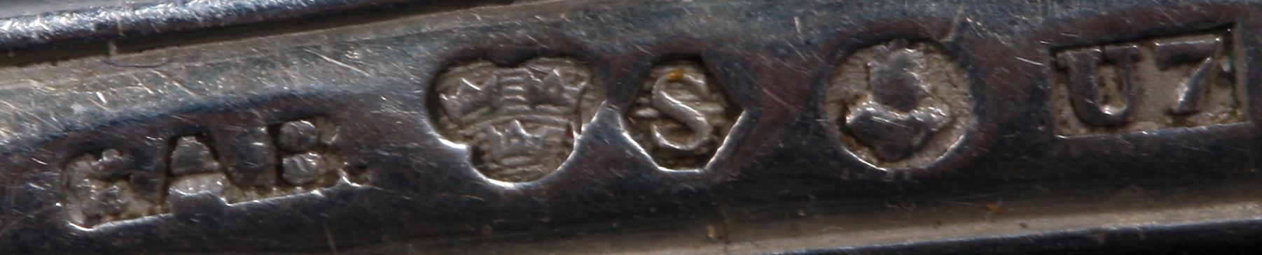 PARTI BESTICK, 21 delar, silver, bla Hans Georg Tillström, Växjö 1819.