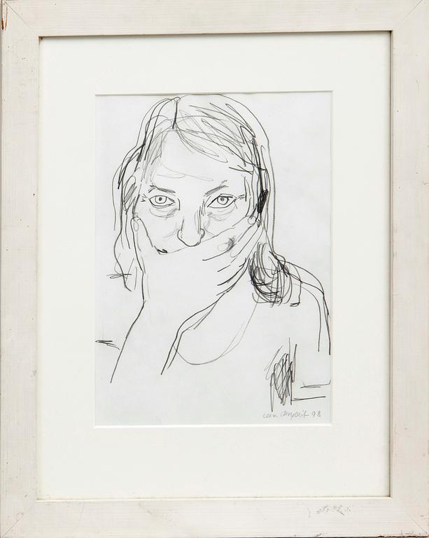 Lena Cronqvist, drawing signed and dated 98.