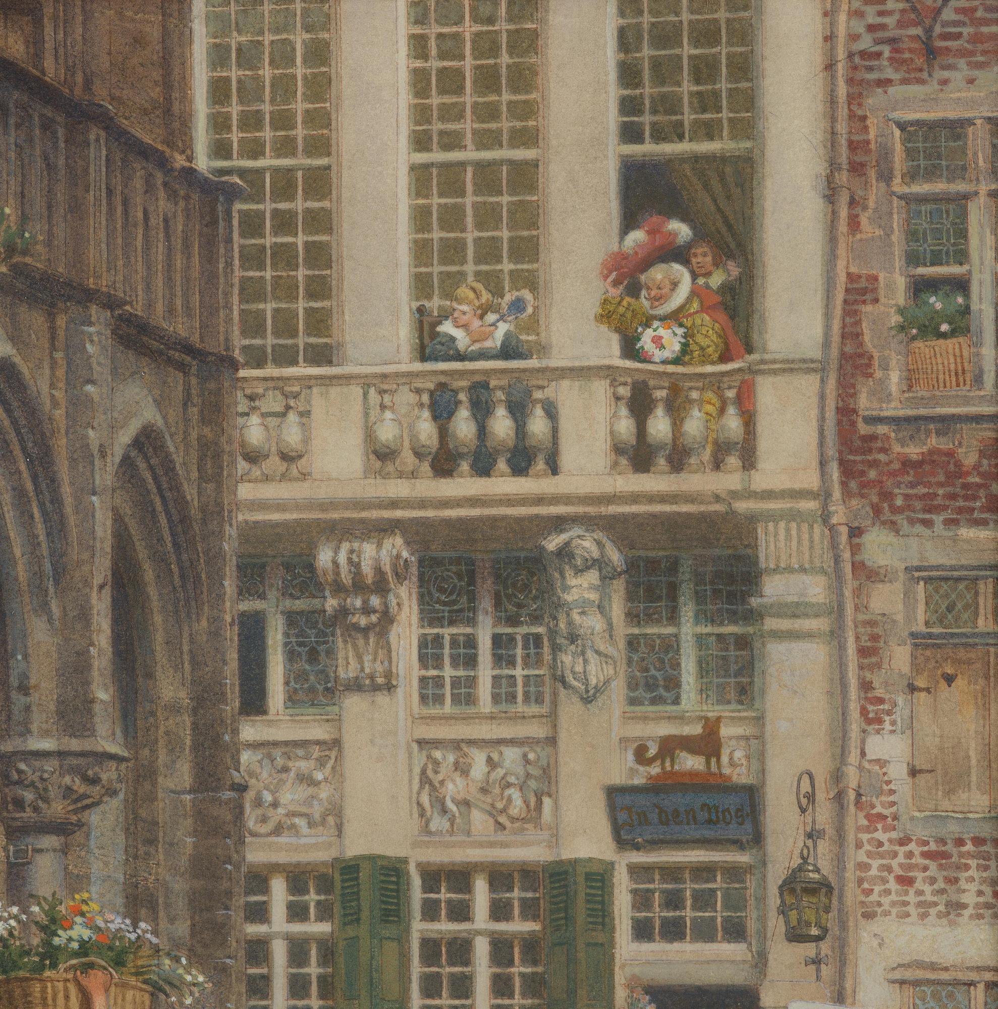 Georg von Rosen, "Blomstermarknad i Brabant 1500-talet".