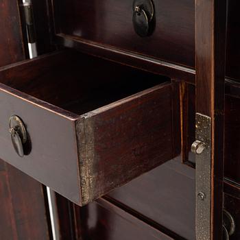 A Chinese hardwood cabinet, later part of the 20th Century.