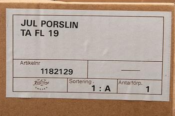 A  47 pcs "God Jul" porcelain dinner service from Rörstrand later part of the 20th century.