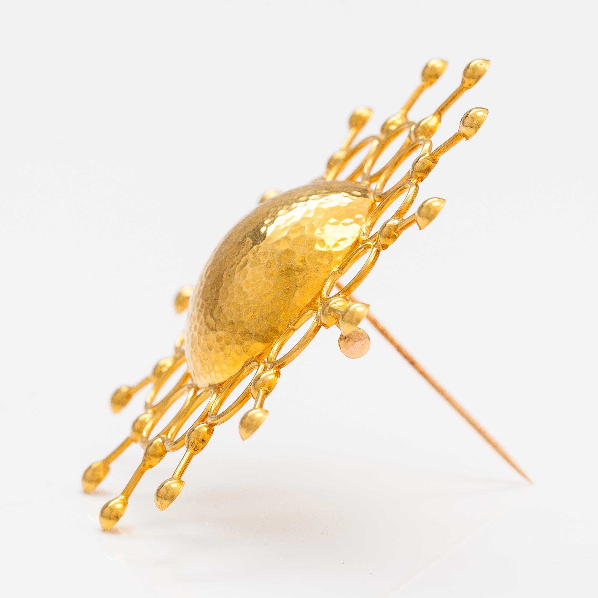 Rintaneula, 14K kultaa. Westerback, Helsinki 1970.