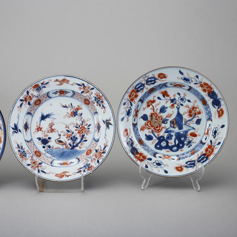 TALLRIKAR, 4 stycken, porslin, Kina, 1700-tal.