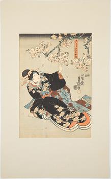 Utagawa Kunisada (Toyokuni III), färgträsnitt, Japan, 1849-53.