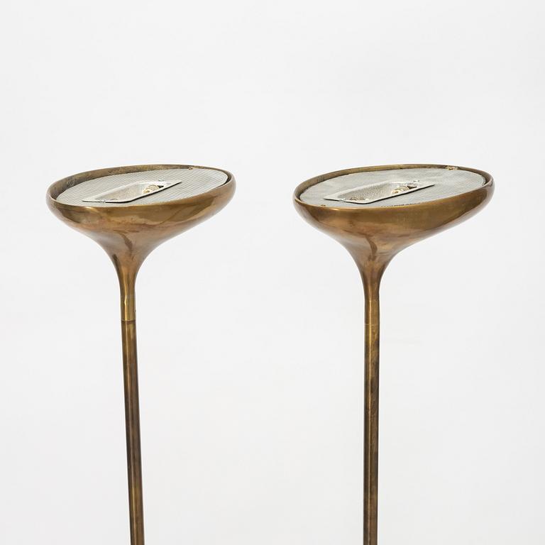 Floor lamps, a pair, second half of the 20th Century.