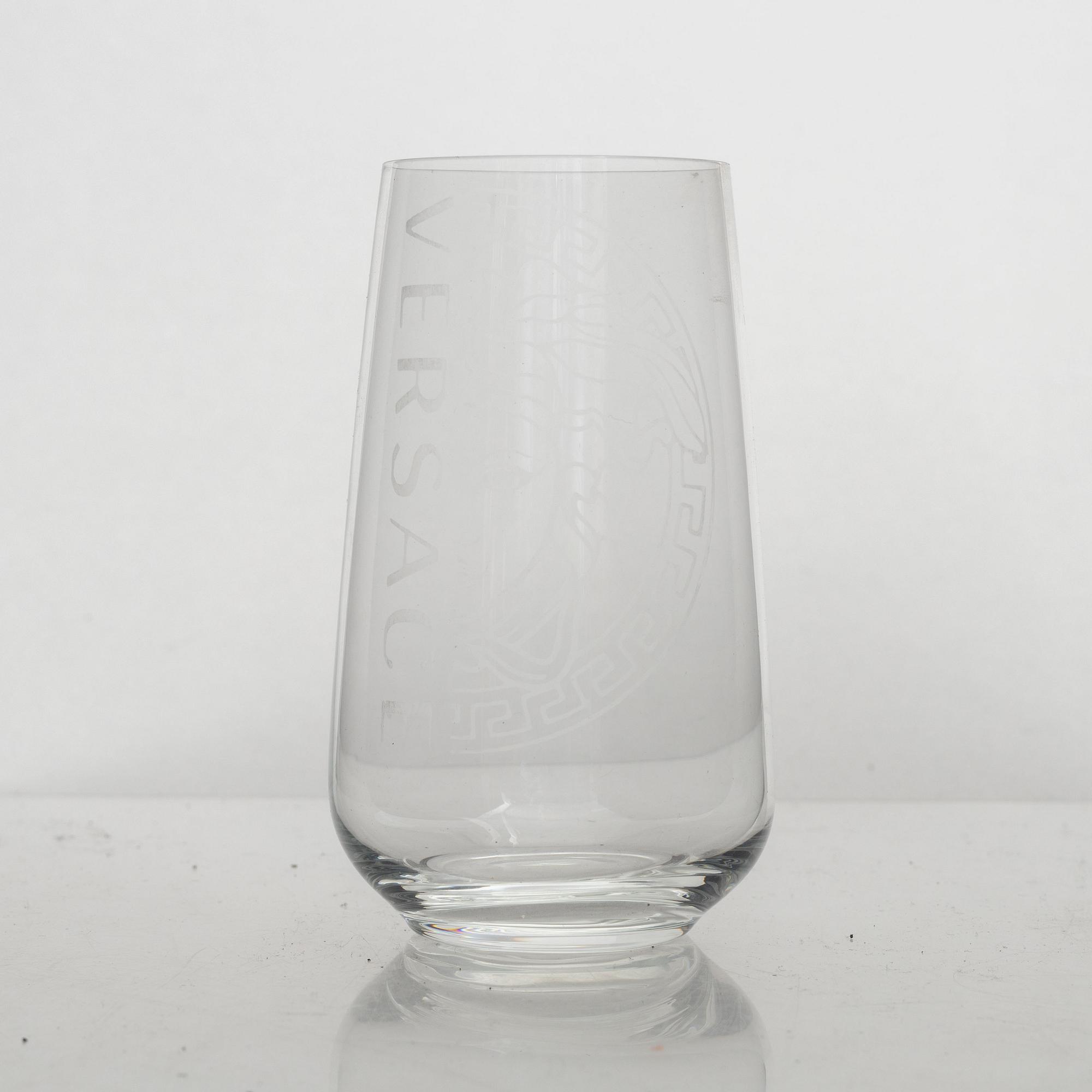 Versace, vas, assiett samt 6 dricksglas, Rosenthal.