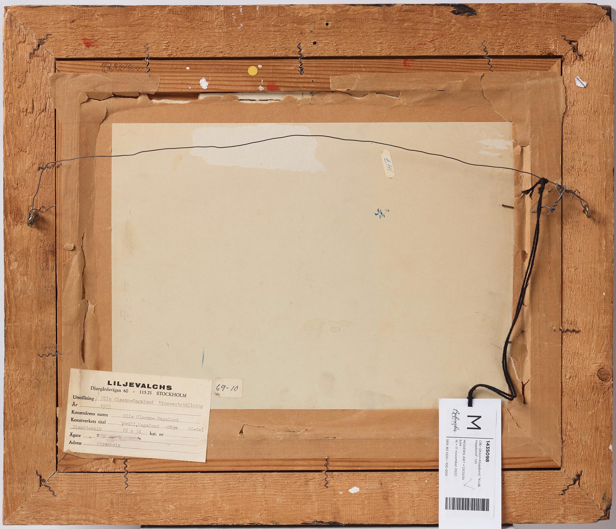 Olle Olsson-Hagalund, "Kväll, Hagalund".