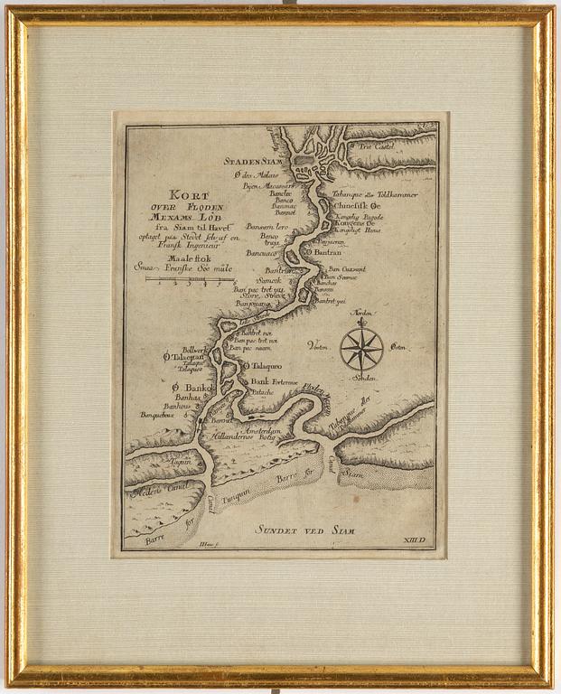 MAP, 18th century, engraving.