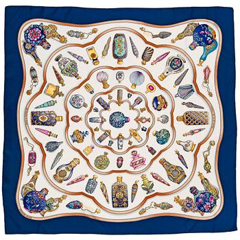 870. HERMÈS, silk scarf, "Qu'importe le flacon...".