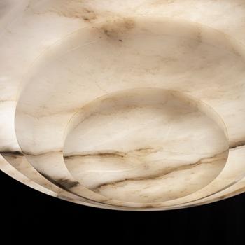 A 1920's alabaster ceiling light.