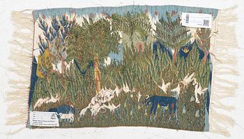 Ramses Wissa Wassef, Vävnad, gobelängteknik, Harania, Egypten, ca 64 x 42 cm.