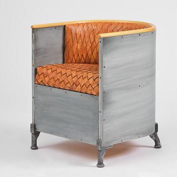 Mats Theselius, an "Aluminiumfåtölj" armchair, ed. 83/200, Källemo, Värnamo, post 1990.