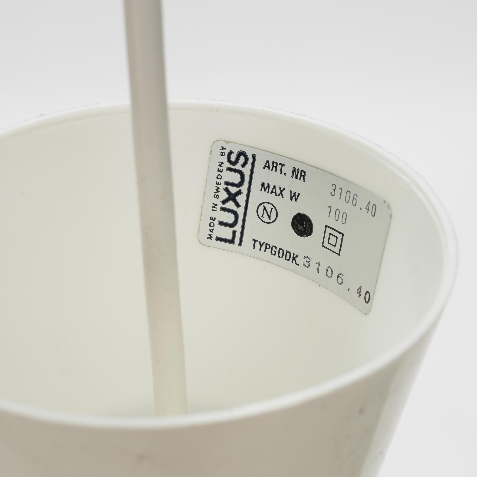 Uno & Östen Kristiansson, a plastic ceiling light, Luxus, Vittsjö.