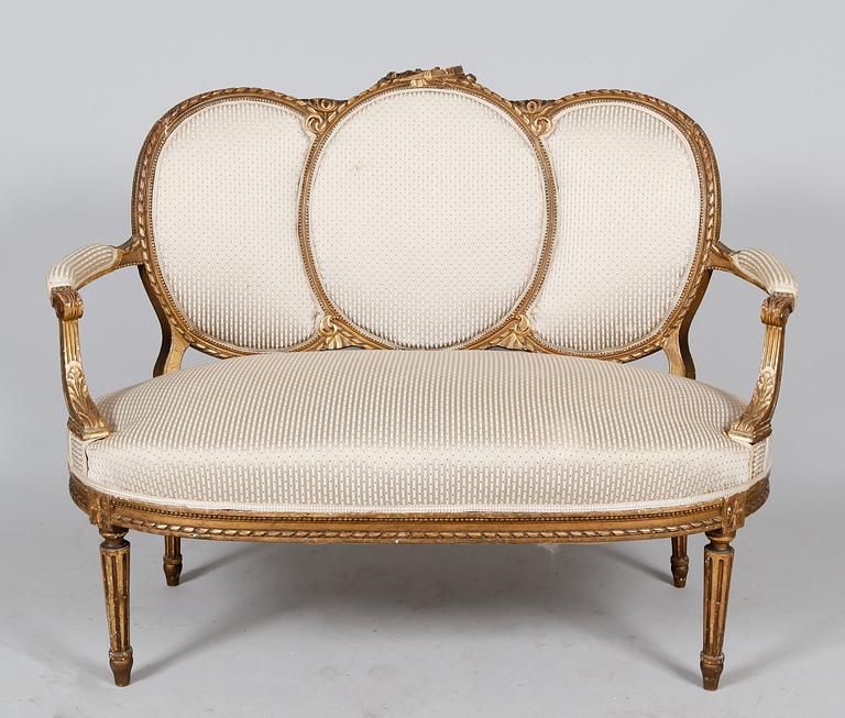 SOFFA, gustaviansk stil, sent 1800-tal.