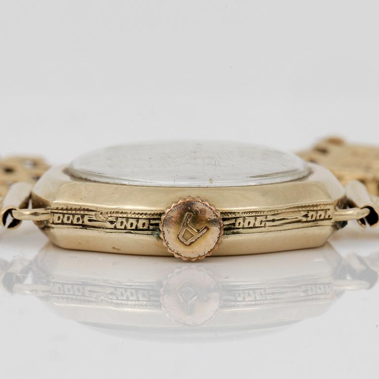 DAMARMBANDSUR, 18 k guld, Avia, 1900-talets första hälft.