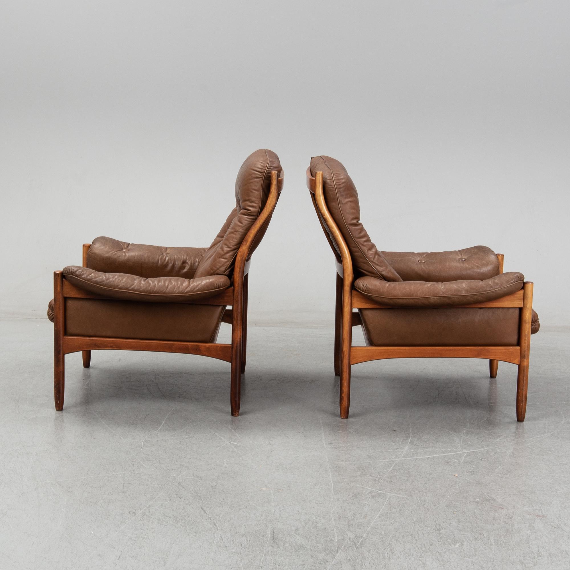 Fåtöljer, ett par, G-Design för Göte-Möbler i Nässjö AB, Nässjö, 1970-tal.