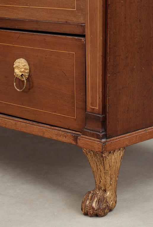 A late Gustavian writing commode by F A Eckstein.