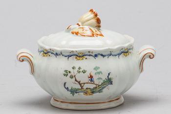 TESERVIS, 7 delar, flintgods, "Mah-jong", Rörstrand. 1900-talets början.