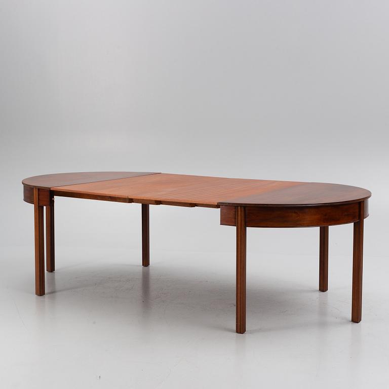 Scandinavian Modern, a dining table, mid 20th century, possibly designed by Kaare Klint.