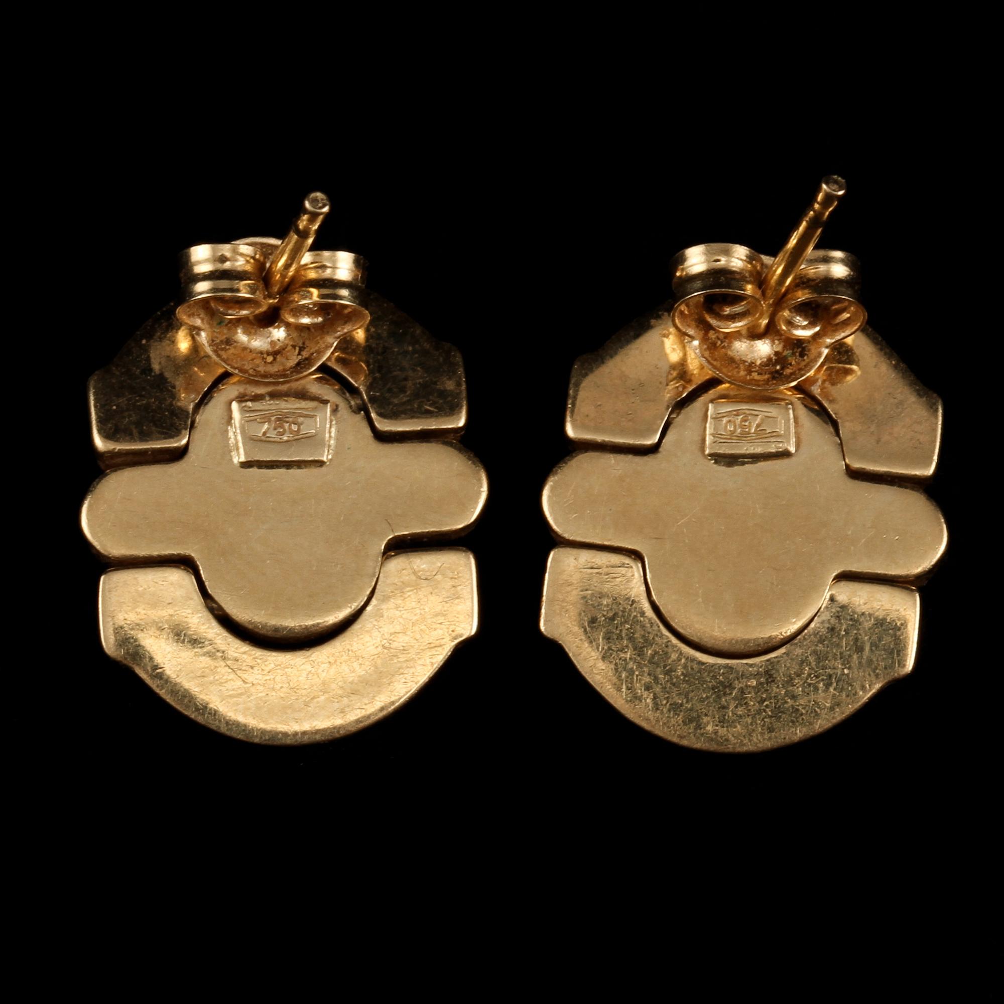 ÖRHÄNGEN, ett par, 18k guld, 1900-talets slut. Vikt 5 g.