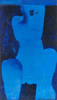 15. Max Salmi, A BLUE FIGURE.