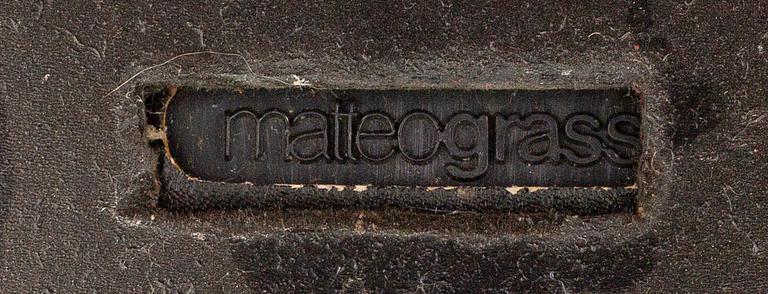 MATTEO GRASSI, a set of four leather chairs.