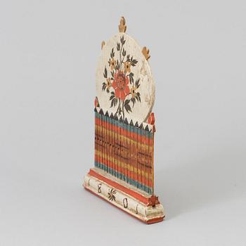 BANDSKED, allmoge, Forsa, Hälsingland. Av Jöns Månsson, Rosmålaren. Daterad 1801.