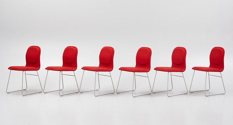 Jasper Morrison, six ''Hi Pad' chairs, Cappellini, Italy.