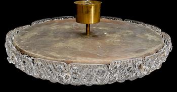 TAKLAMPA / TAKPLAFOND, Carl Fagerlund, Orrefors, 1900-talets andra hälft. Höjd ca 30 cm.